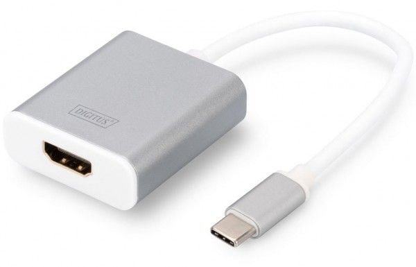 DIGITUS - Extern videoadapter - USB-C - HDMI - aluminium