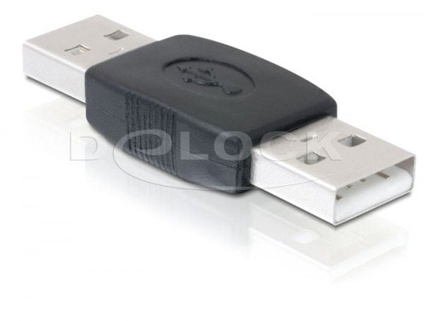 Delock - USB-hann-hunnveksler - USB (hann) til USB (hann) - svart