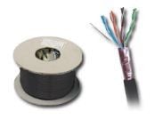 ALANTEC - Samlet kabel - 305 m - foliebelagt uskjermet tvinnet kabelpar (F/UTP) - CAT 5e - utendørs, solid - svart
