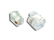 Alantec WT004, RJ11, Gjennomsiktig, Hankjønn, Rett, Plastikk