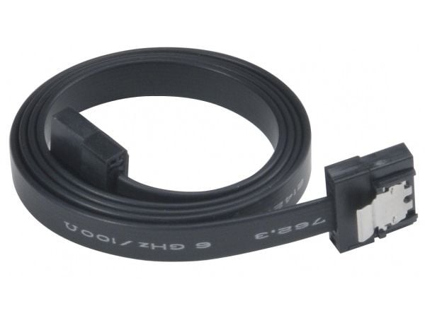 Akasa PROSLIM - SATA-kabel - Serial ATA 150/300/600 - SATA (hona) till SATA (hona) - 30 cm - spolad, rak kontakt - svart