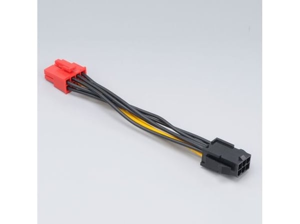 Akasa AK-CB052 - Strømadapter - 6-pins PCIe-strøm til 8-pins PCIe-strøm - 10 cm