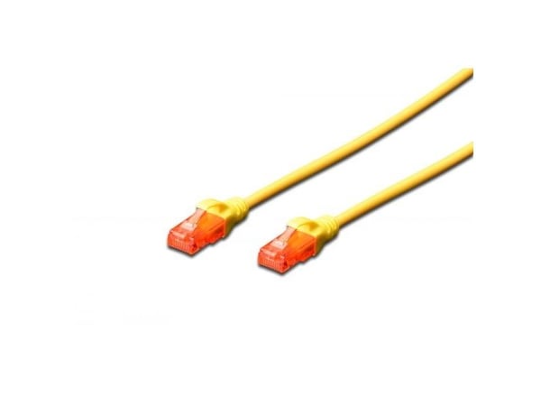 Digitus DK-1612-020/Y, 2 m, Cat6, U/UTP (UTP), RJ-45, RJ-45, Keltainen