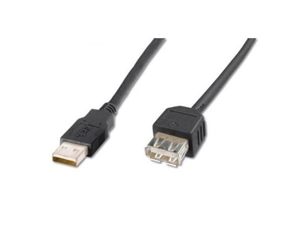 ASSMANN - USB-forlengelseskabel - USB (hann) til USB (hunn) - USB 2.0 - 1.8 m - formstøpt - svart
