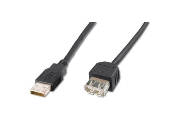 ASSMANN Basic - USB forlængerkabel - USB (hun) til USB (han) - USB 2.0 - 3 m - formet - lajittelu