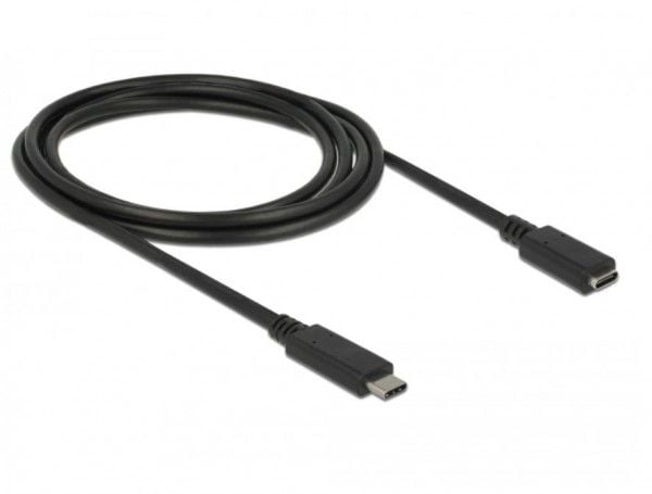 DeLOCK SuperSpeed USB, 2 m, USB C, USB C, USB 3.2 Gen 1 (3.1 Gen 1), 5 Gbit/s, Musta