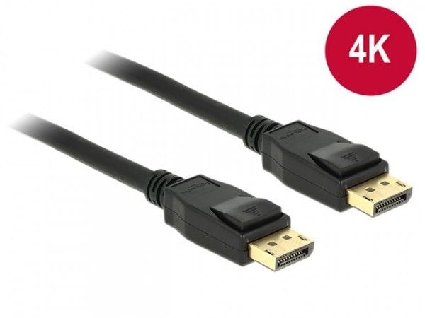 Delock - DisplayPort-kabel - DisplayPort (hann) til DisplayPort (hann) - 2 m - låst - svart