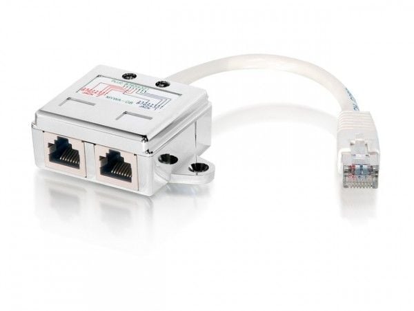 Equip 127603, Cat5e, Metallisk, Hvit, 0,15 m, Hankjønn/hunkjønn, -40 - 80 °C, 58 mm