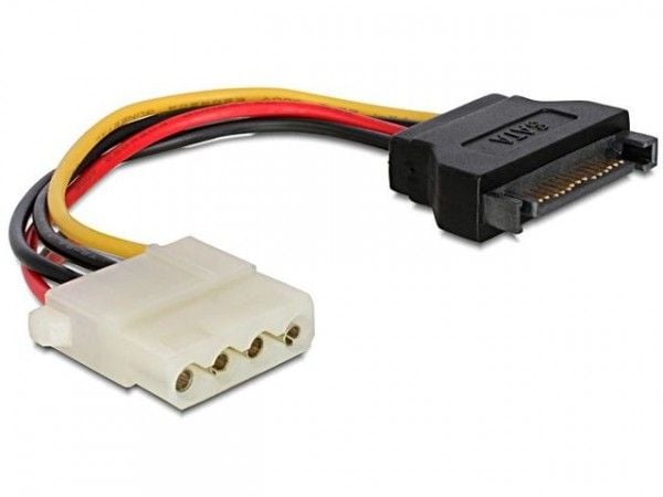 Cablexpert CC-SATA-PS-M - Strømadapter - SATA-strøm (hann) til 4-pin intern strøm (hunn) - 15 cm
