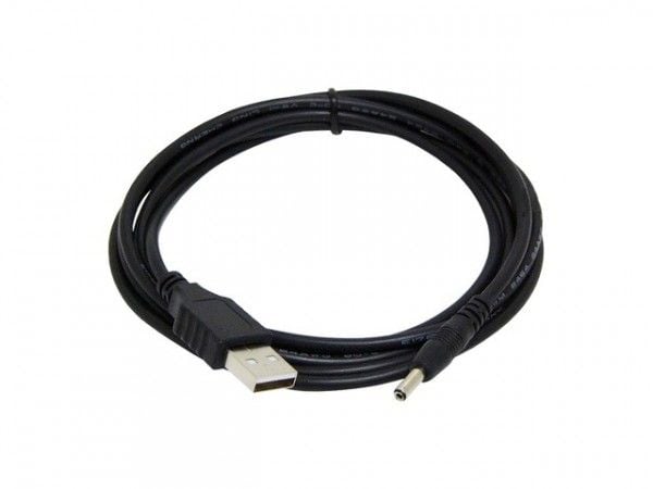 Cablexpert - USB/strøm-kabel - USB (kun strøm) (hann) til 3,5 x 1,0 mm DC-jakk (hann) - 1.8 m - svart