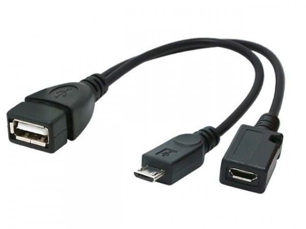 Cablexpert - USB-kaapeli - USB (naaras) - Micro-USB Type B - USB 2.0 OTG - 15 cm - muotoiltu
