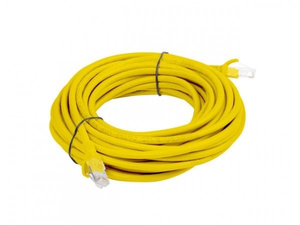 Lanberg - Koblingskabel - RJ-45 (hann) til RJ-45 (hann) - UTP - CAT 5e - formstøpt, uten hindringer, flertrådet - gul, RAL 1016