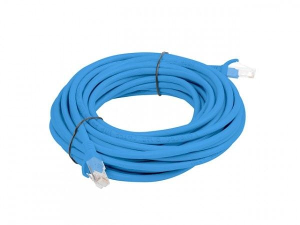 Lanberg - Koblingskabel - RJ-45 (hann) til RJ-45 (hann) - UTP - CAT 5e - flertrådet - blå, RAL 5012