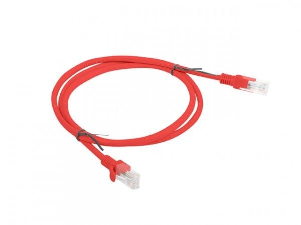 Lanberg - Koblingskabel - RJ-45 (hann) til RJ-45 (hann) - UTP - CAT 6 - formstøpt, uten hindringer, flertrådet - rød, RAL 3017