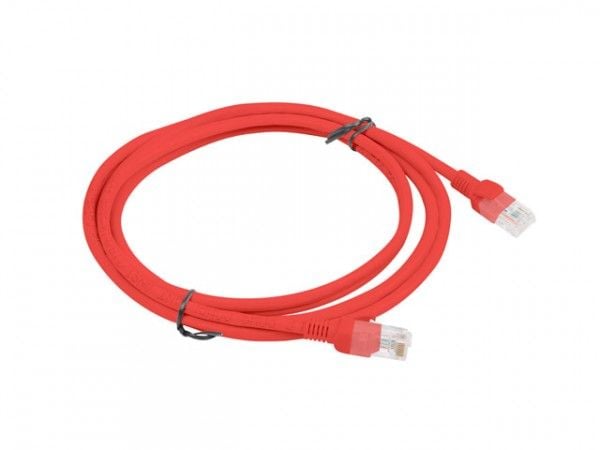 Lanberg - Koblingskabel - RJ-45 (hann) til RJ-45 (hann) - UTP - CAT 6 - formstøpt, uten hindringer, flertrådet - rød, RAL 3017