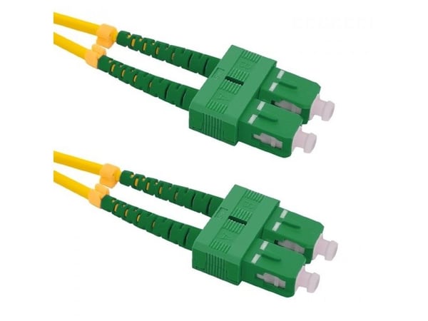 Qoltec - Patch-kabel - SC/APC enkelläge (hane) till SC/APC enkelläge (hane) - 2 m - fiberoptisk - duplex - 9 / 125 mikrometer - G.652D - halogenfri...