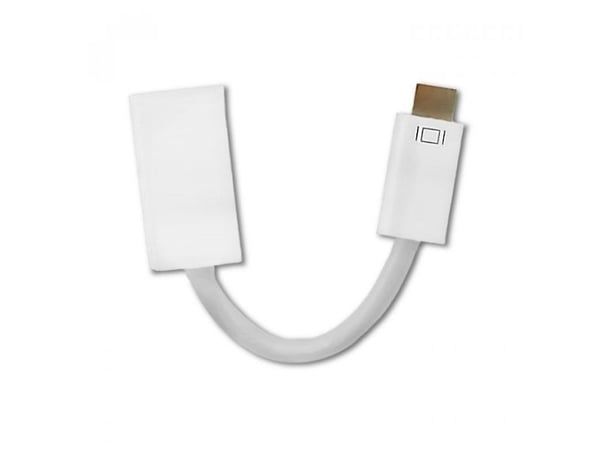 Qoltec 50519, 0,15 m, Mini-DVI, HDMI, Uros, Naaras, Valkoinen