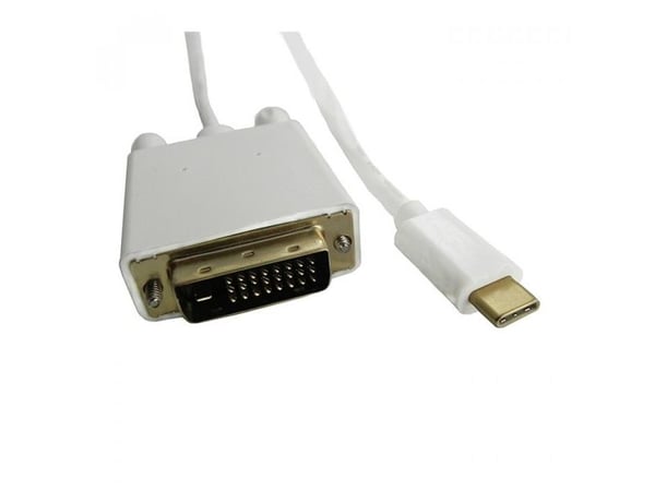 Qoltec - Adapterikaapeli - 24-nastainen USB-C (han) til DVI-D (han) - USB 3.1 - 1 m