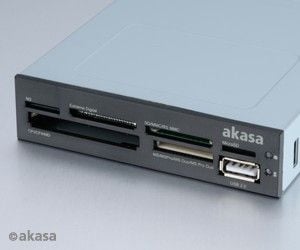 Akasa Internal Card Reader - Kortleser - 3,5" (CF I, CF II, MS PRO, Microdrive, MMC, SD, MS Duo, xD, TransFlash, MMCmobile, microSD, SDHC, MS Micro...
