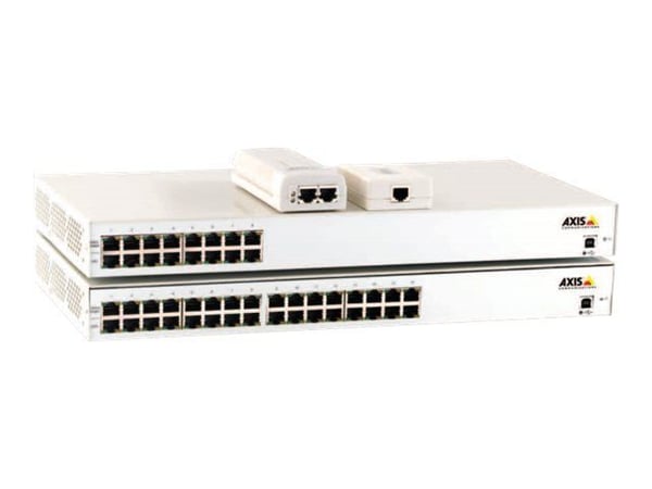 AXIS T8120 Midspan 15 W 1-port - Strøminjektor - AC 100-240 V - 15 watt (en pakke 10) - for AXIS C1410, D3110, M4215, M4328, P1385, P1455, Q1656, Q...
