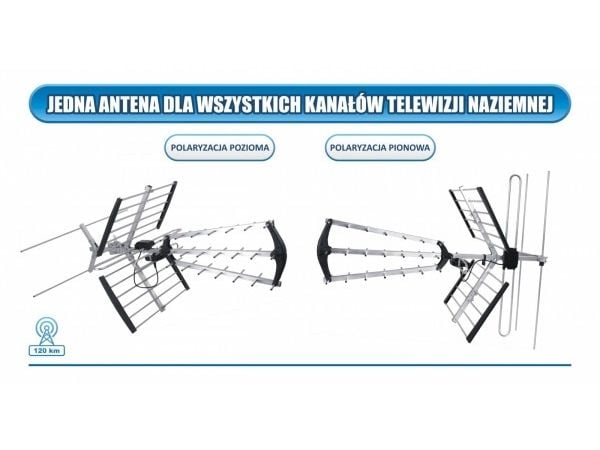 Punainen Kotka Raudona Eagle Antenni RTV Raudona Eagle OLYMPIA BX1000 COMBO antenni DVB-T VHF + UHF + LTE 80187