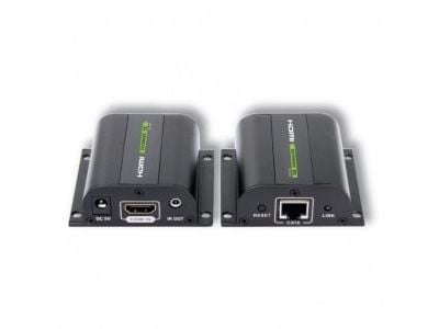 Techly IDATA EXT-E70I, AV-sender og -mottaker, 60 m, 3D, Sort, HDCP