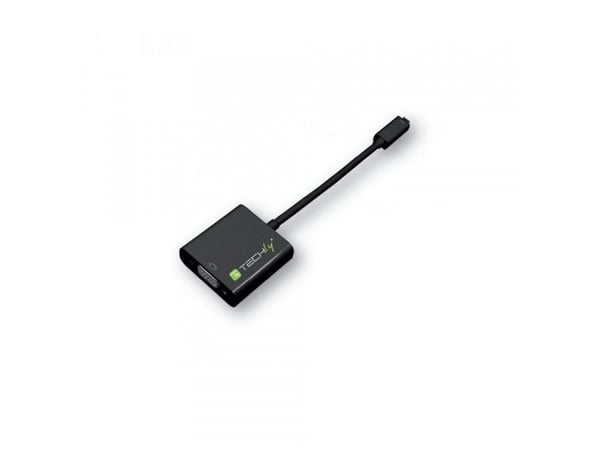 Techly IDATA HDMI-VGA5, VGA (D-Sub), HDMI-tyyppi D (mikro), Uros, 1920 x 1080 pikseliä, 1,65 Gbit/s, Musta