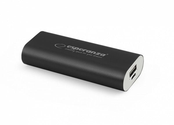 Esperanza HADRON - Strømbank - 4400 mAh - 1 A (USB) - svart
