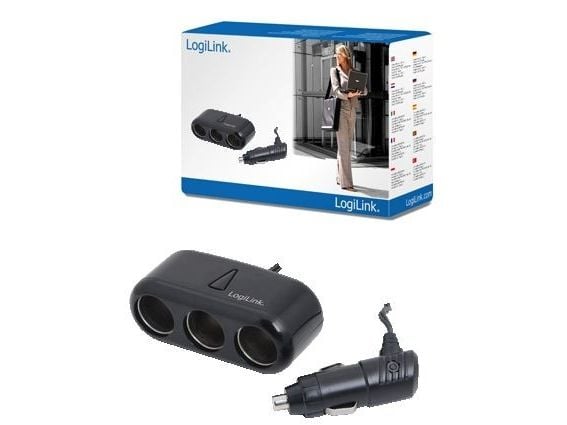 LogiLink PA0038, Automatisk, inomhus, Utomhus, AC, Cigarr tändare, USB, 5 A, Svart