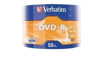 Verbatim - 50 x DVD-R - 4.7 GB (120 min) 16x - matt sølv - spindel