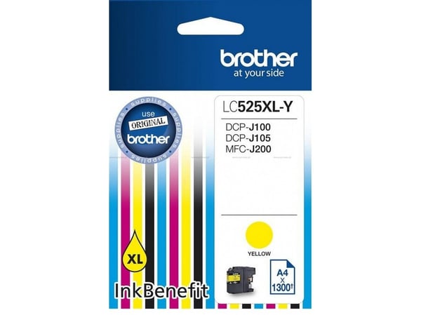 Brother LC529XL-Y - Super High Yield - gul - original - blekkpatron - for Brother DCP-J100, DCP-J105, DCP-J200