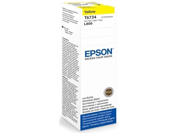 Epson T6734 - 70 ml - gul - original - blekkrefill - for Epson L1800, L800, L805, L810, L850; EcoTank L1800