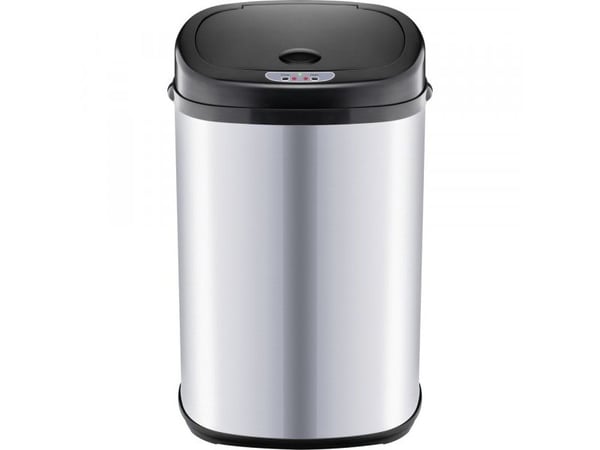 Lamart Sensor - Søppelbøtte - bevegelsessensorlokk - 30 L - rustfritt stål, plast - svart, rustfritt stål