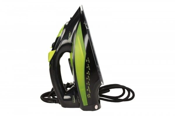 MPM MZE-04, Tørr & dampstrykejern, Keramisk strykesåle, 3 m, 75 g/min, Sort, Grønn, 20 g/min