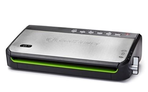 FoodSaver FFS005X, Svart, Rostfritt stål, 0,5 mbar, Knappar, 140 W, 410 mm, 220 mm
