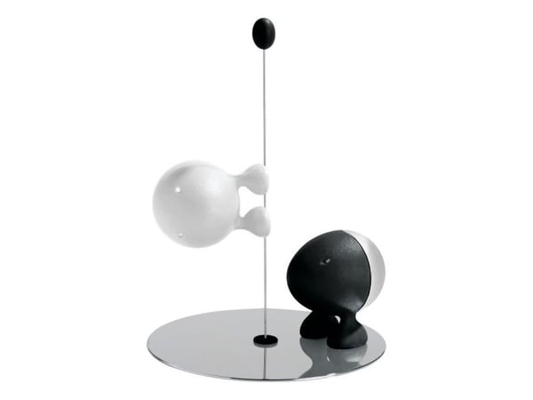 Alessi ASG02 BW, Svart, Rustfritt stål, Hvit, Rustfritt stål, Termoplast, 145 mm, 1 stk