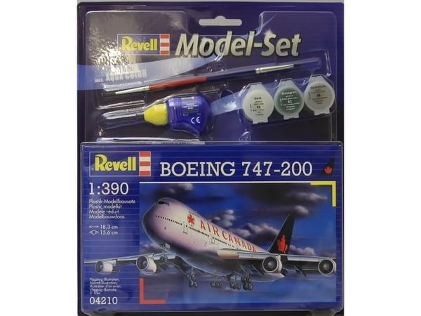Revell Boeing 747-200, Flymodell med fastvinge, Monteringssett, 1:390, Boeing 747, Plast, Mellom
