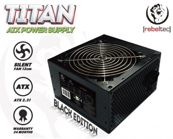 Rebeltec TITAN 450 - Strømforsyning (intern) - ATX12V 2.31 - AC 230 V - 450 watt - PFC