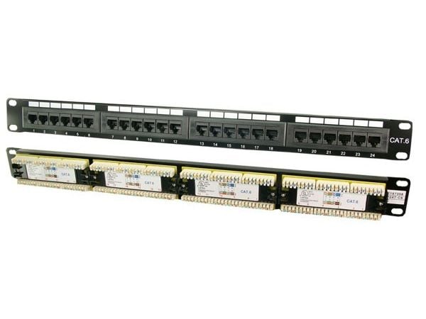 LogiLink Patch Panel 19" CAT6 24-Port, Sort