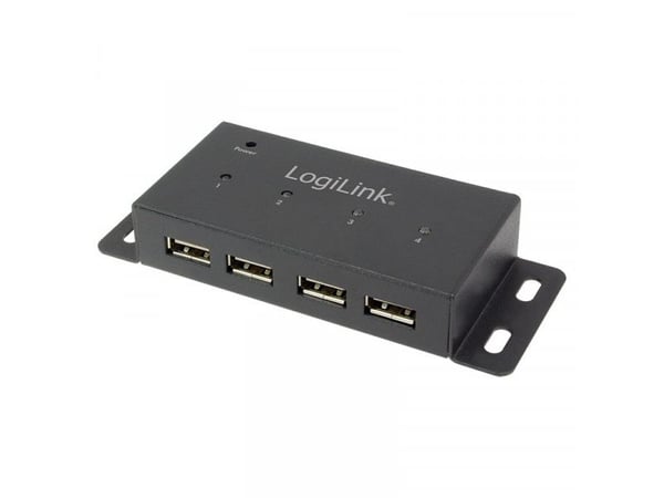 LogiLink UA0141A, USB 2.0, 480 Mbit/s, Sort, Metall, 1 m, RoHS