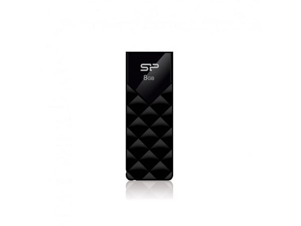 SILICON POWER Ultima U03 - USB-flashstasjon - 8 GB - USB 2.0 - mystikksvart