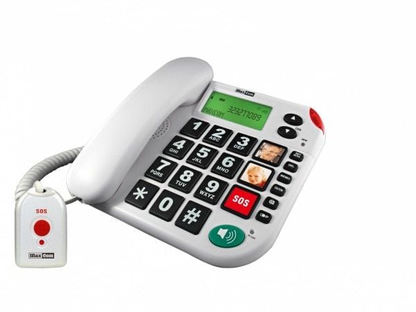 Maxcom KXT 481 SOS pöytäpuhelin Valkoinen