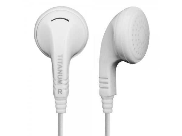 Titanum TH108W - Ørepropper - ørepropp - kablet - 3,5 mm jakk - hvit