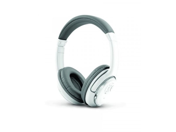 Esperanza EH163W - Hodetelefoner med mikrofon - on-ear - Bluetooth - trådløs - libero white