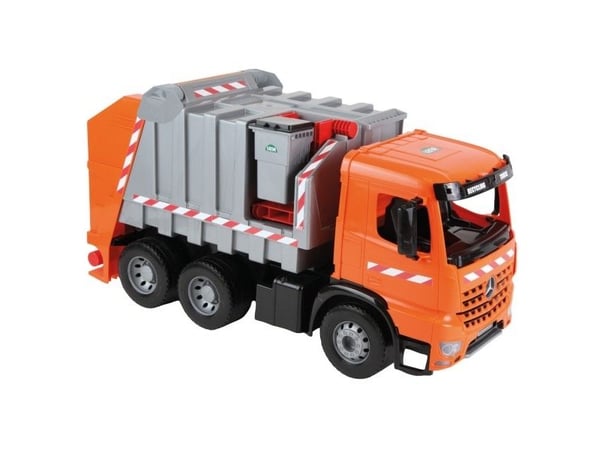 Lena GIGA TRUCKS Garbage truck Arocs with labels, Søppelbil, Garbage truck, 3 år, Plast, Grå, Oransje