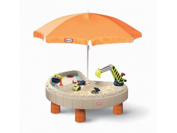 Little Tikes Builders Bay Sand & Water Table, Sand og vann-bord, 2 år, Plast, Beige, Grå, Oransje