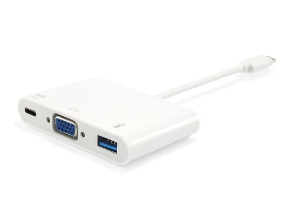 Equip 133462, USB 3.2 Gen 1 (3.1 Gen 1) Type-C, Vit, USB 3.2 Gen 1 (3.1 Gen 1) Type-A, USB 3.2 Gen 1 (3.1 Gen 1) Type-C, VGA, Plast, Kina, CE, RoHS
