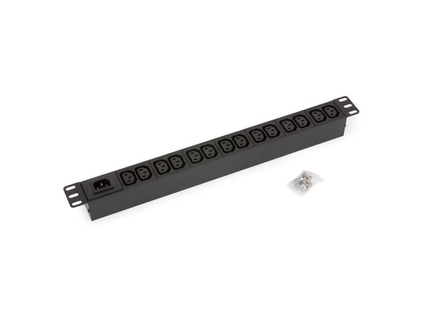 Triton RAB-PD-X10-A1 - Strømfordelingslist (kan monteres i rack) - AC 230 V - inngang: IEC 60320 C14 - utgangskontakter: 14 - 1U - 19" - RAL 9005