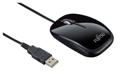 Fujitsu M420NB - Mus - høyre- og venstrehåndet - optisk - 3 knapper - kablet - USB 2.0 - for Celsius H7510, W5010; ESPRIMO D7010, D7011, D9010, D90...