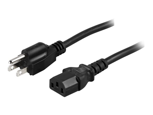 DELTACO DEL-109US - Johdinsarja - NEMA 5-15 (han) lige til IEC 60320 C13 lige - AC 125 V - 15 A - 2 m - lajitelma